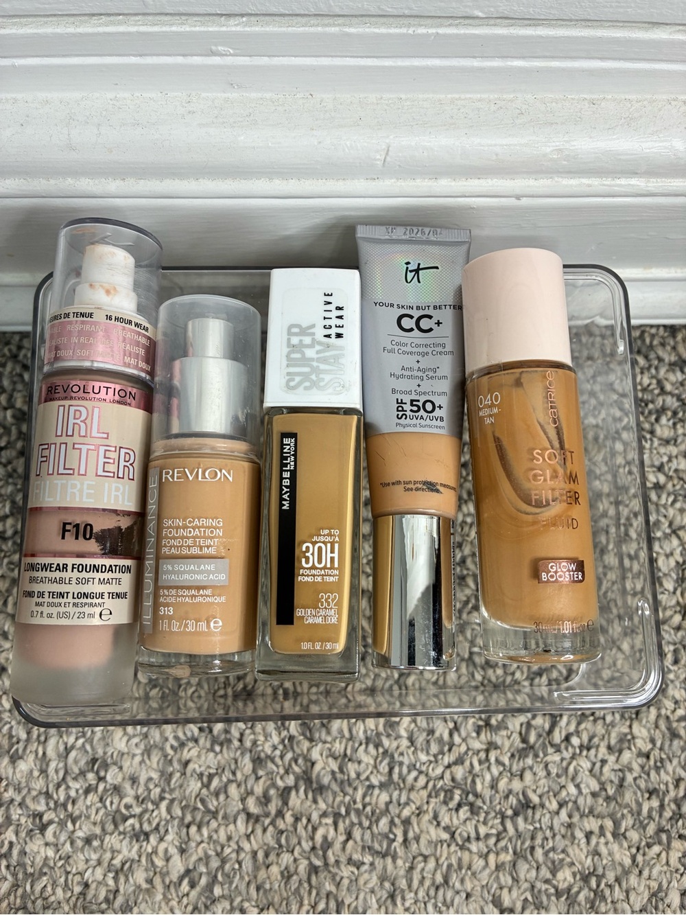 IT Cosmetics CC+ Cream SPF 50+ Revlon, Catrice foundation bundle medium tones